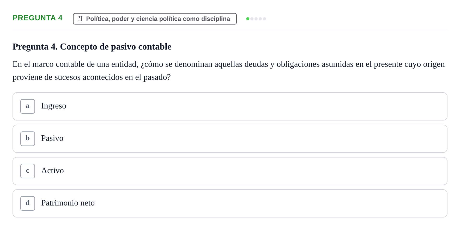 Enunciado: Pregunta 4