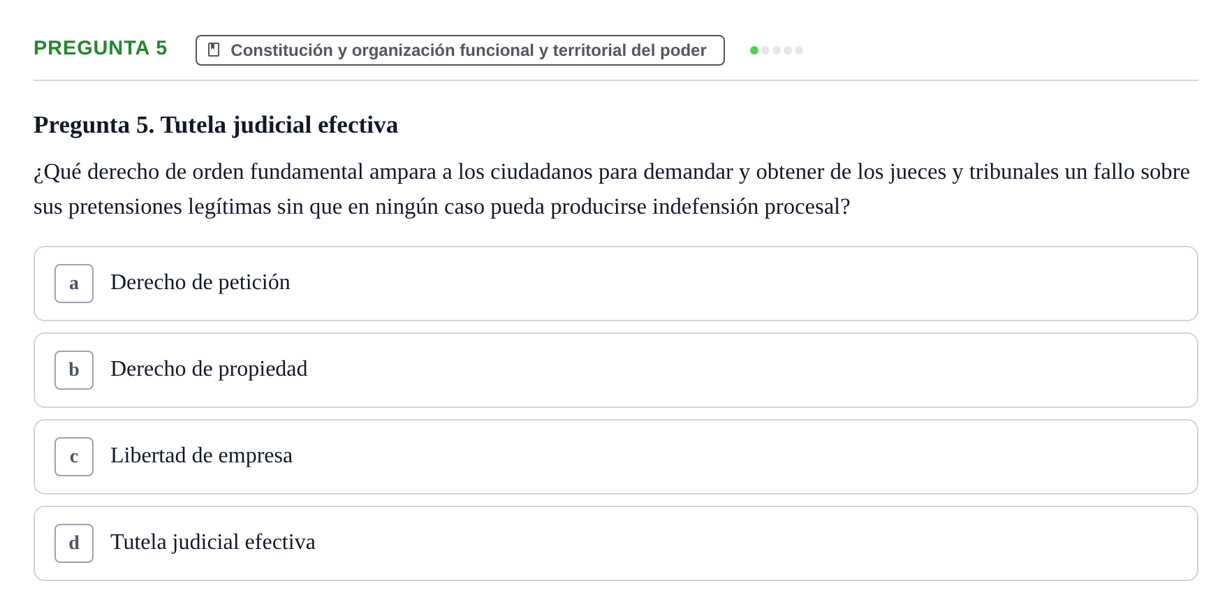 Enunciado: Pregunta 5