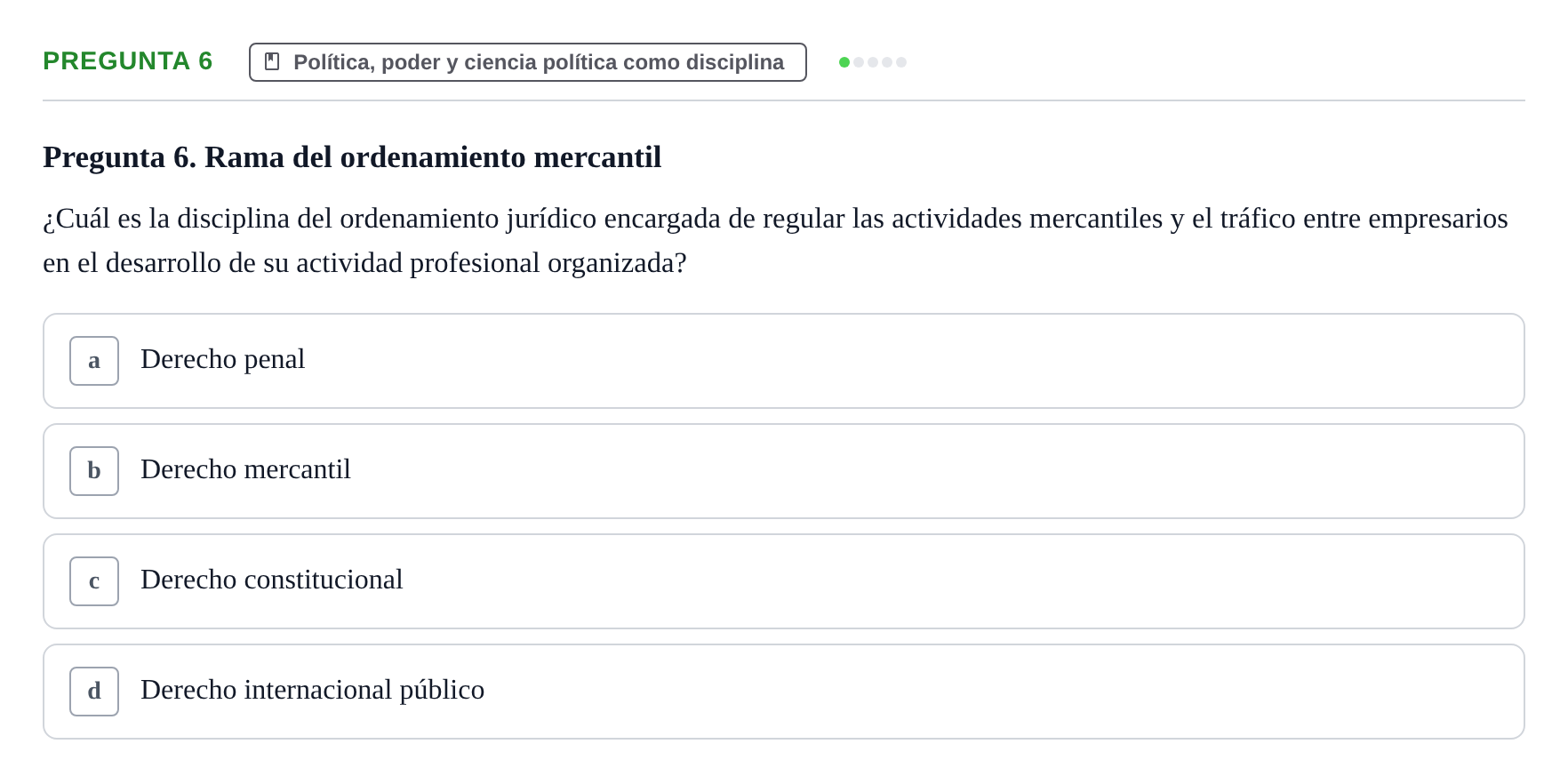 Enunciado: Pregunta 6