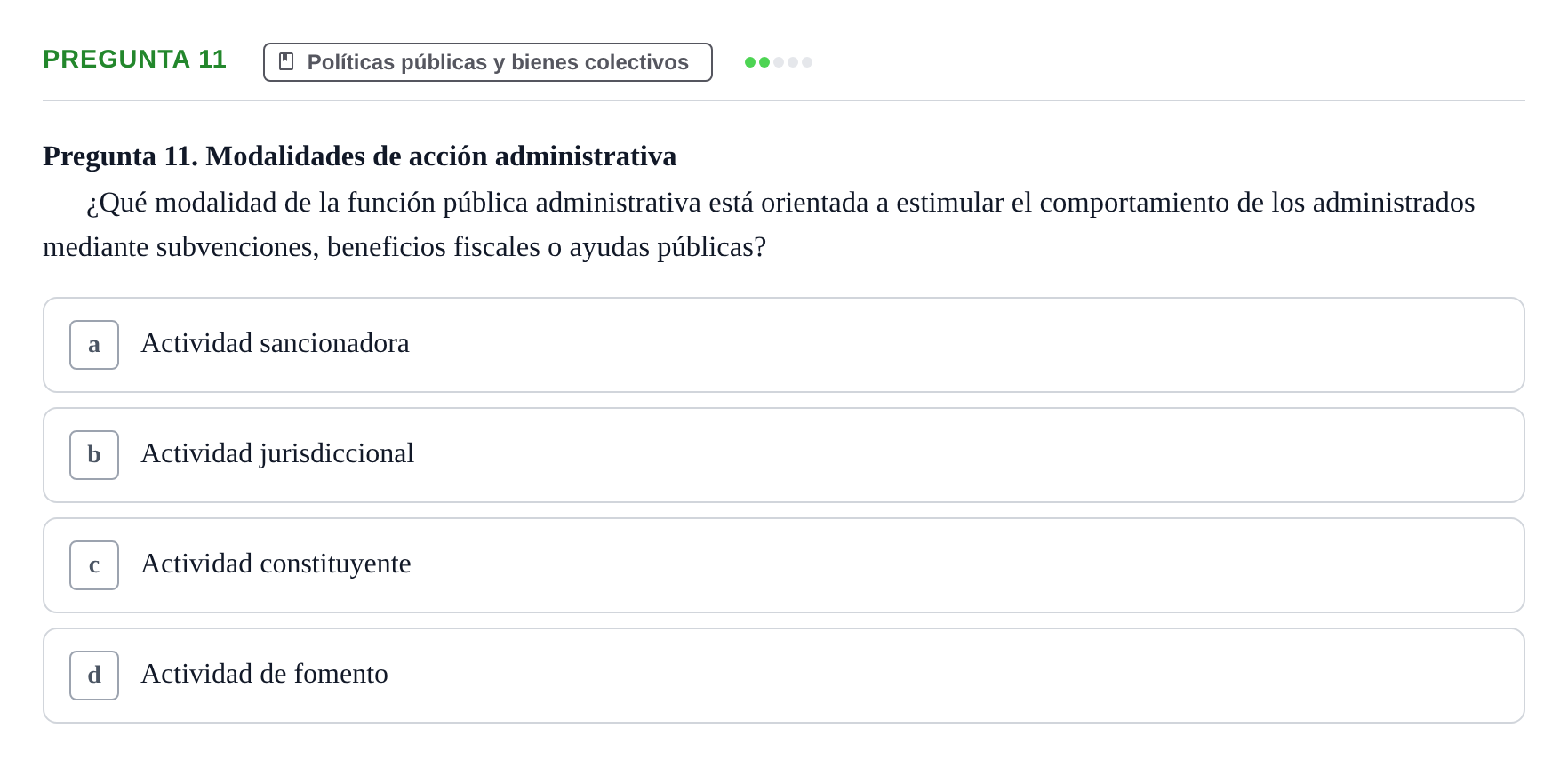 Enunciado: Pregunta 11