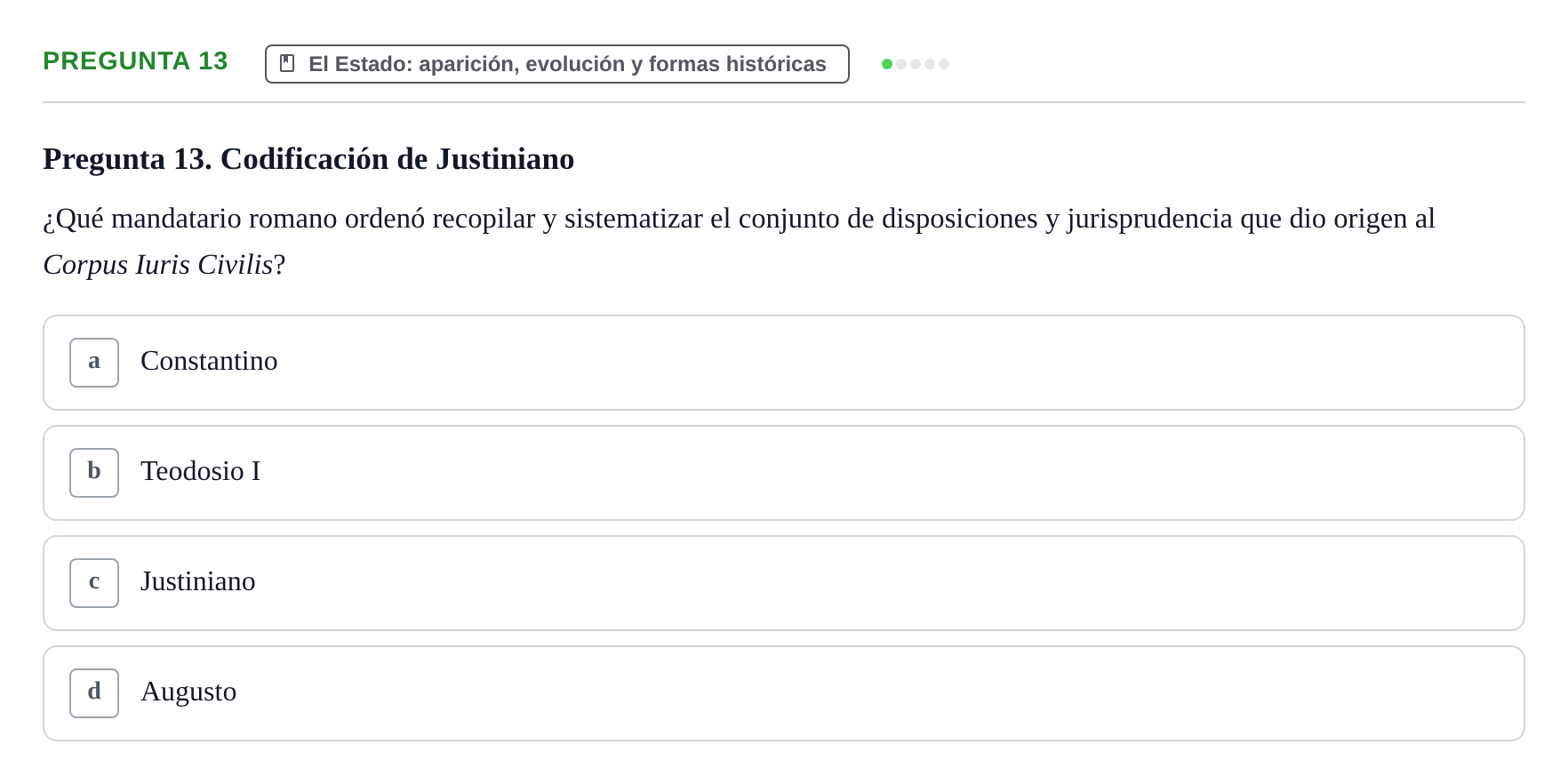 Enunciado: Pregunta 13