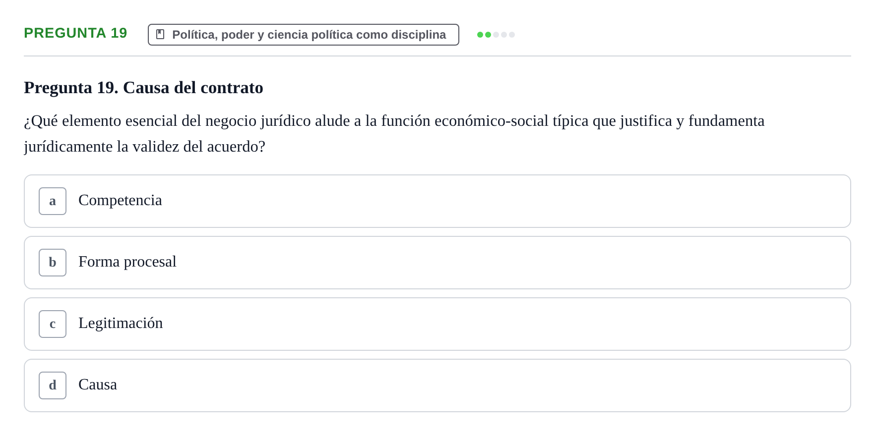 Enunciado: Pregunta 19