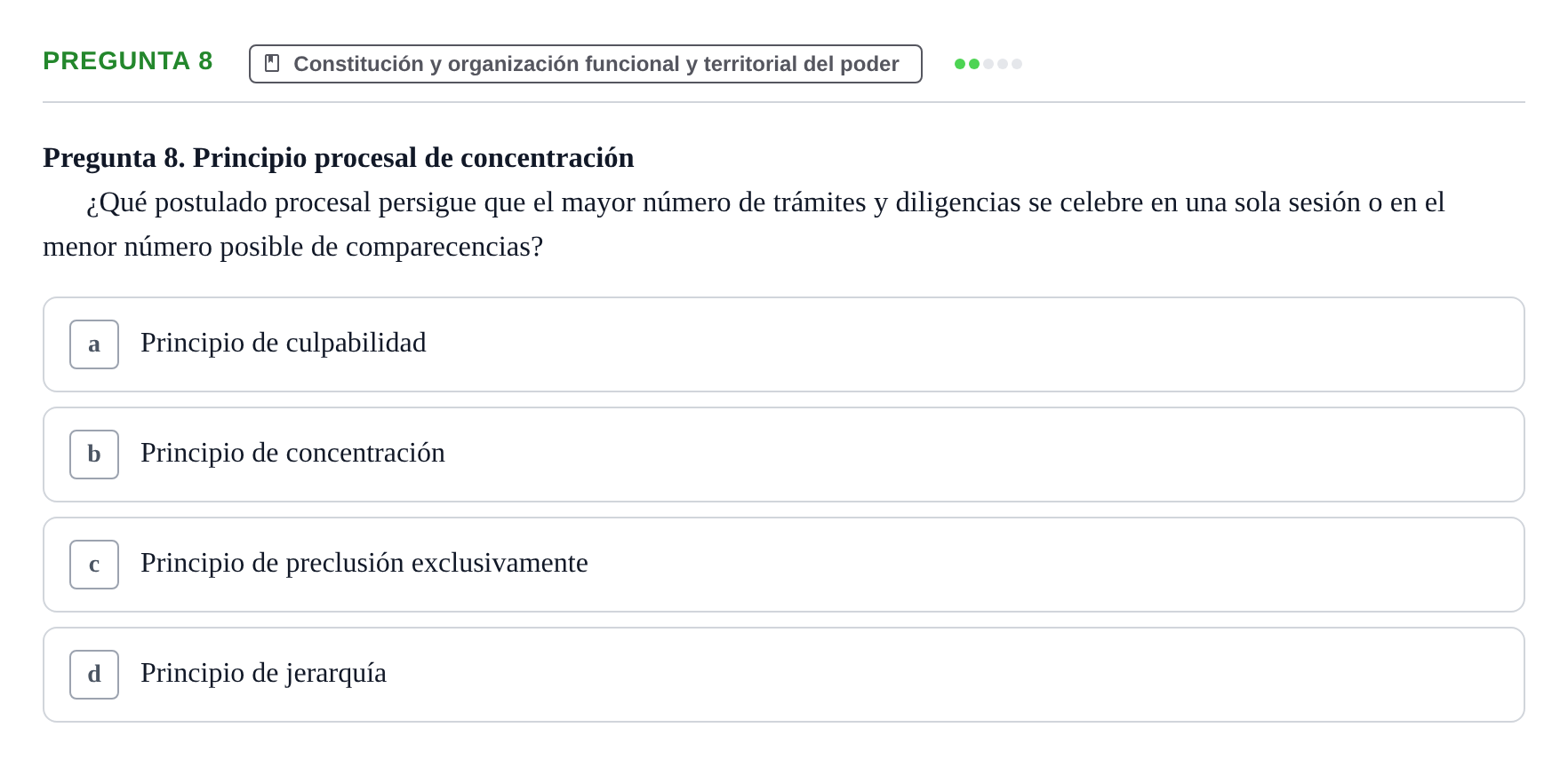 Enunciado: Pregunta 8