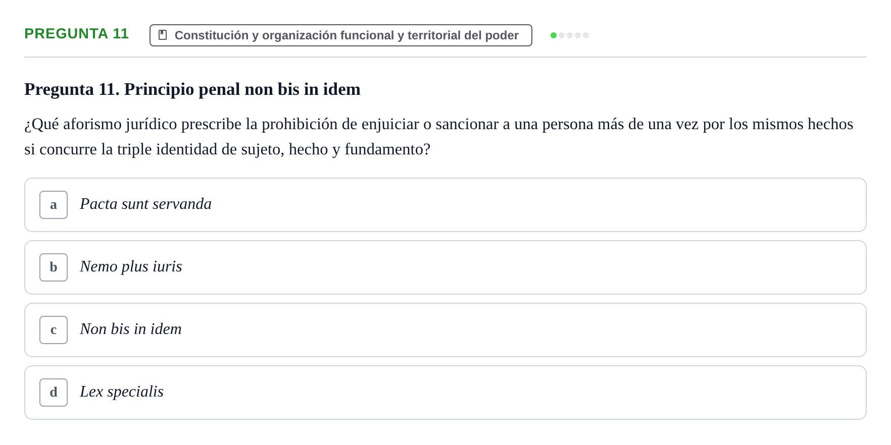 Enunciado: Pregunta 11