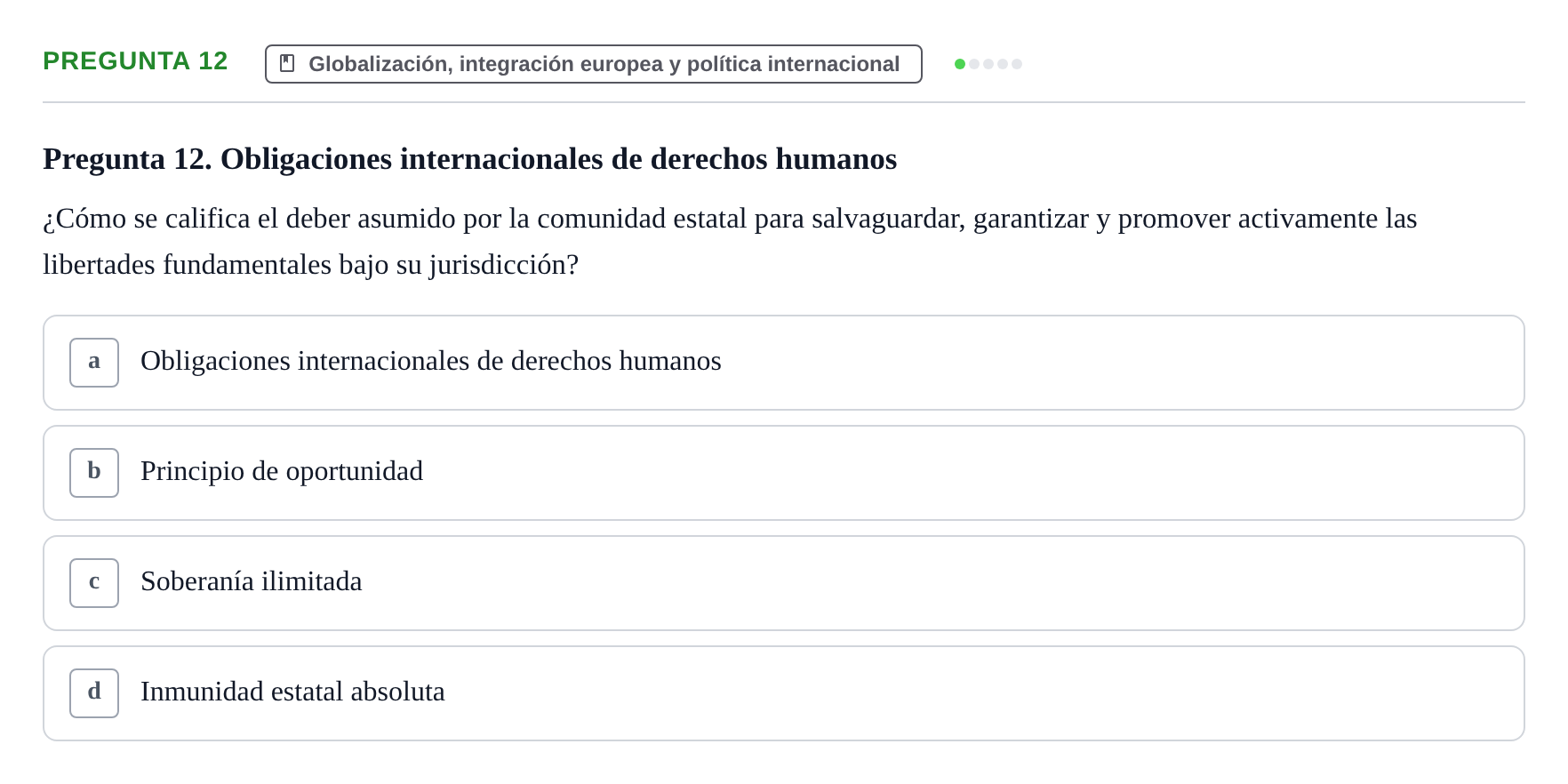 Enunciado: Pregunta 12