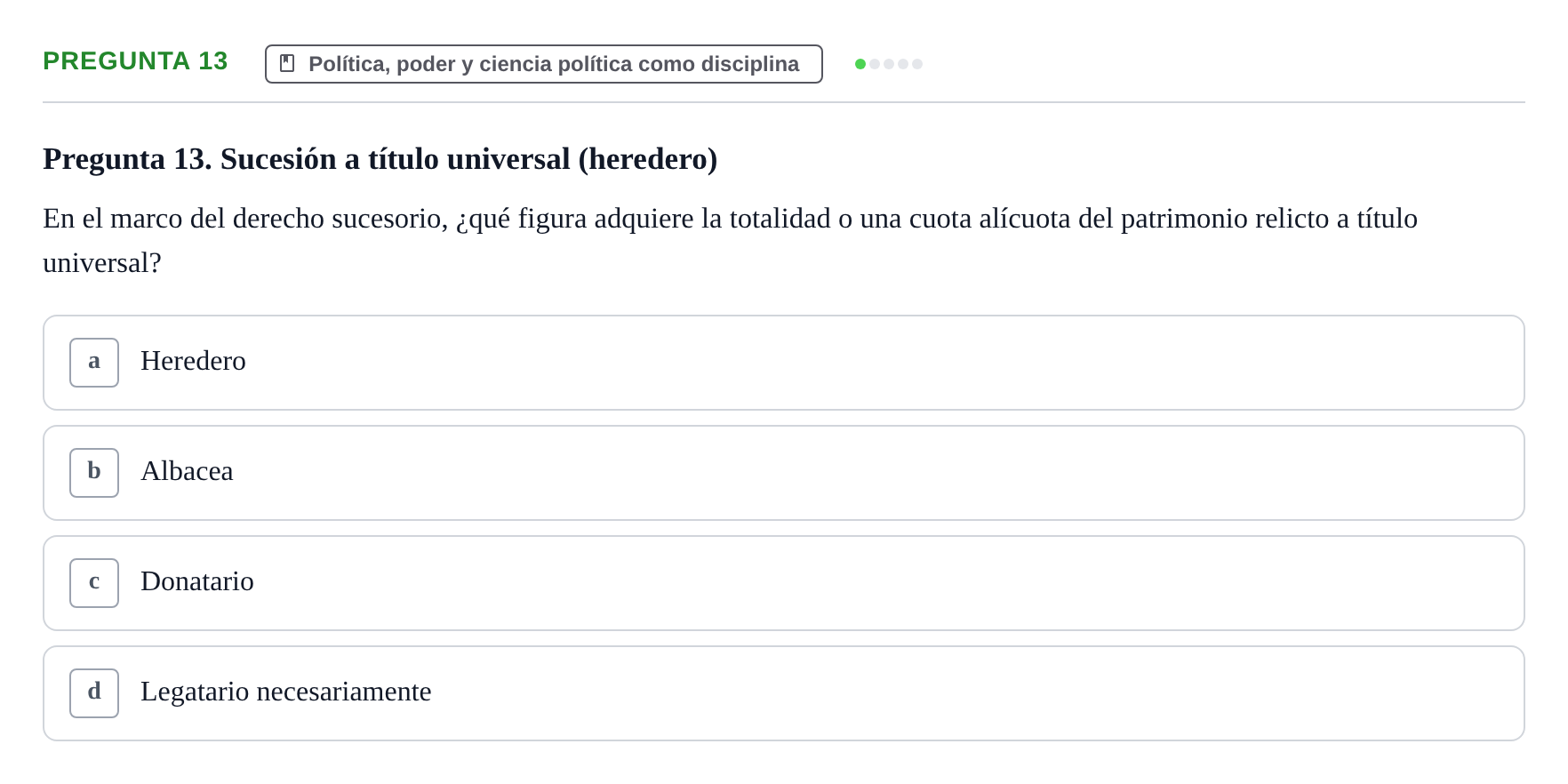 Enunciado: Pregunta 13