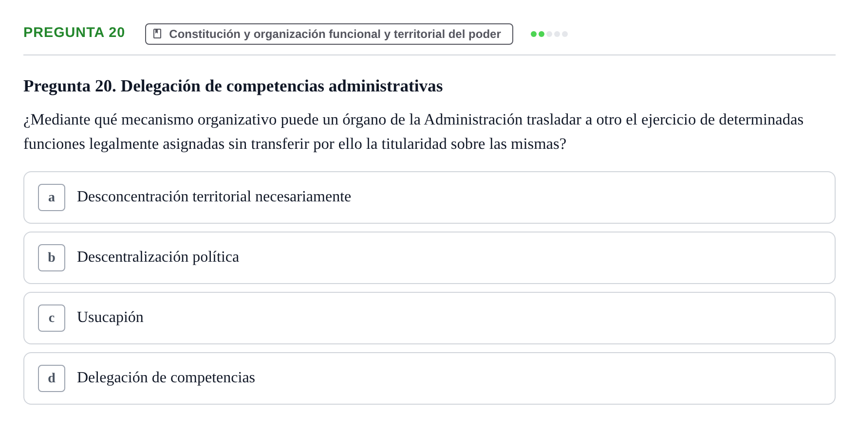 Enunciado: Pregunta 20