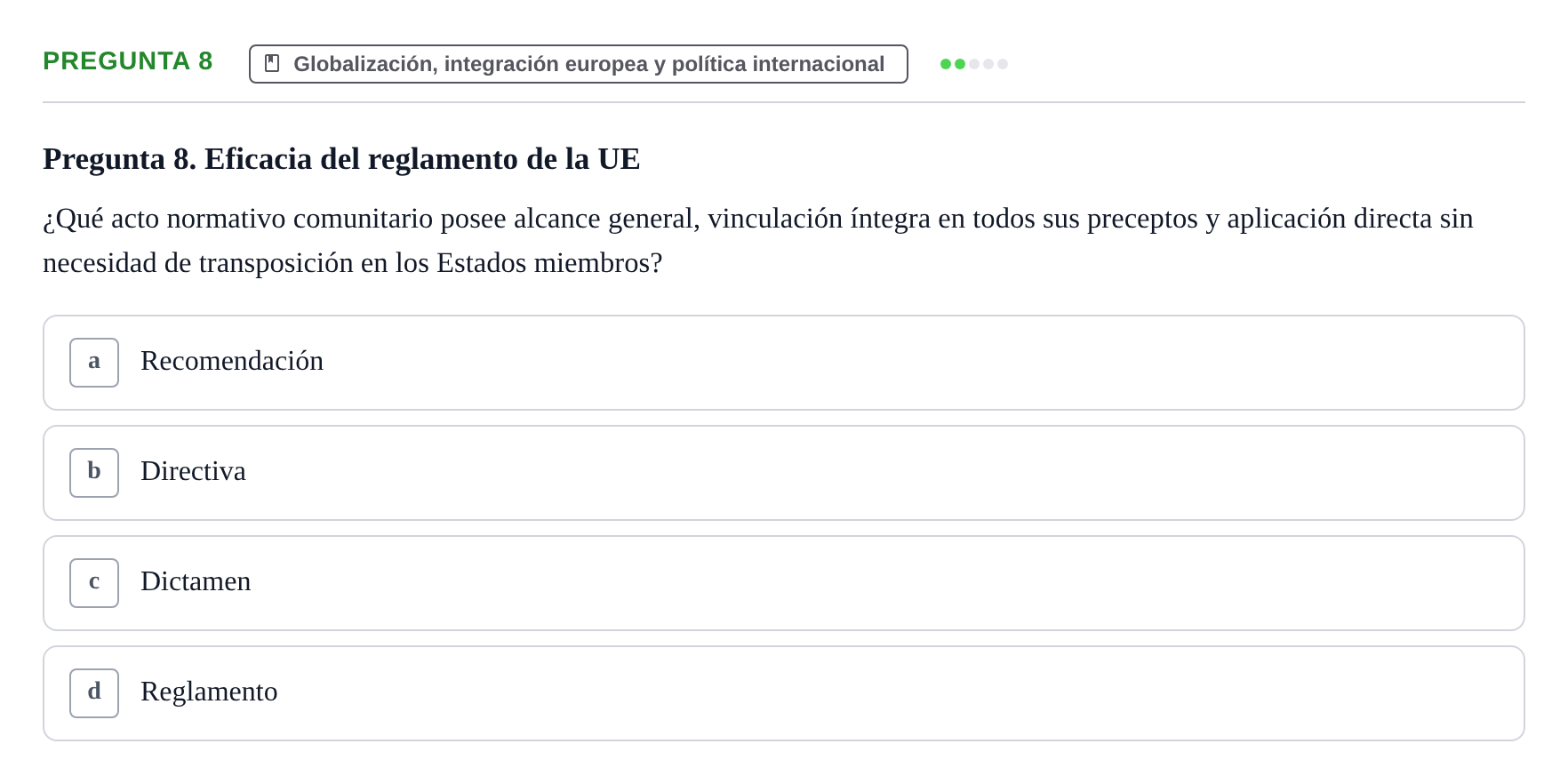 Enunciado: Pregunta 8