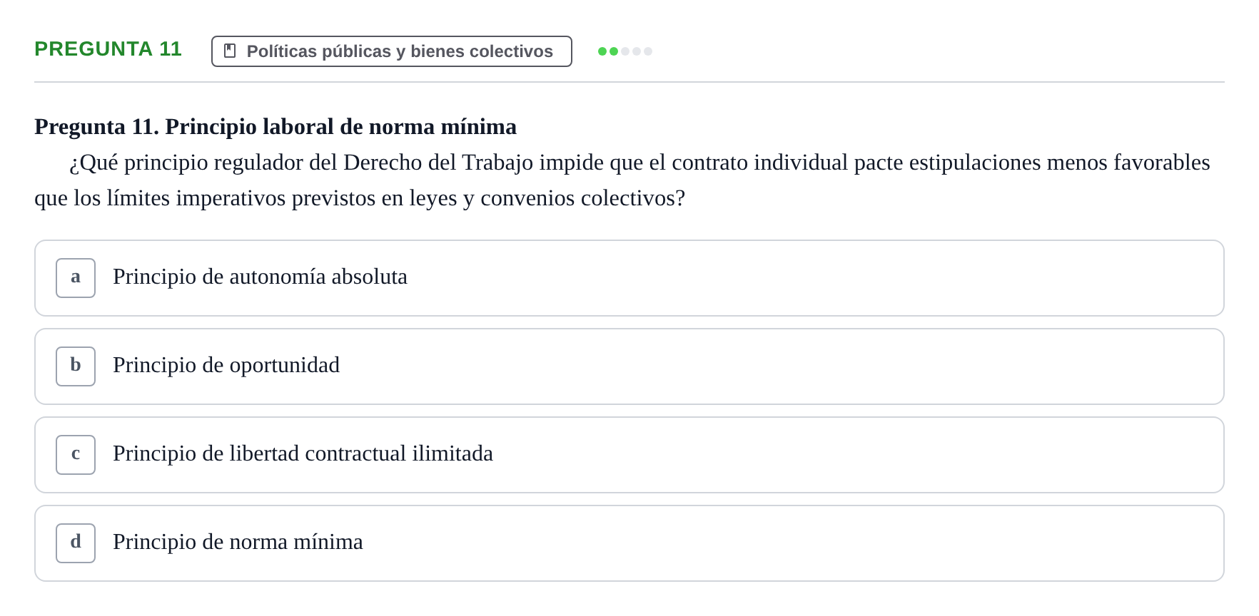 Enunciado: Pregunta 11