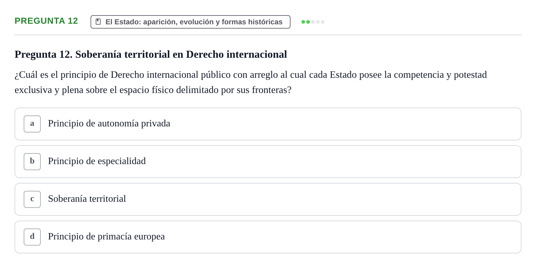 Enunciado: Pregunta 12