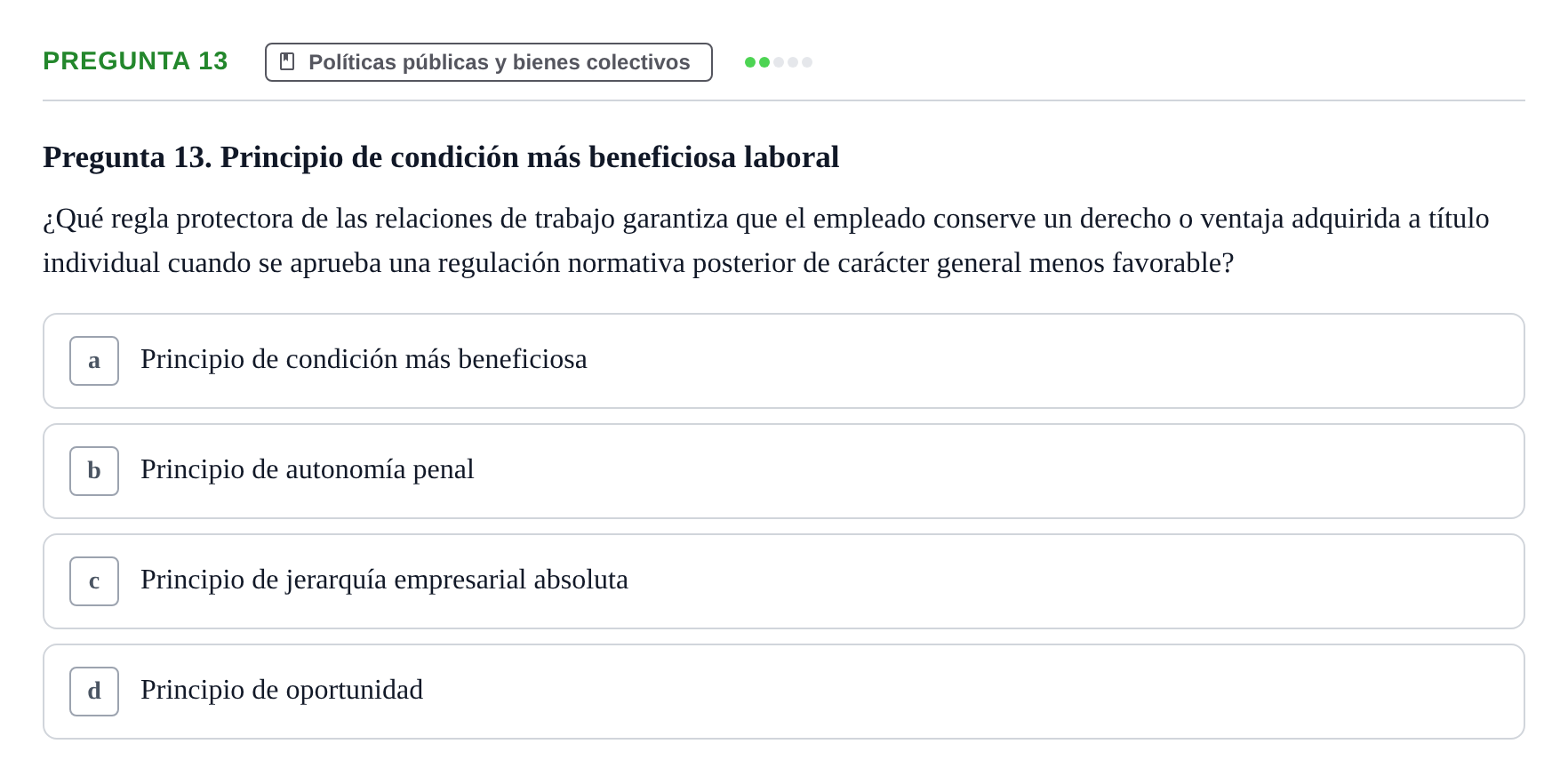 Enunciado: Pregunta 13