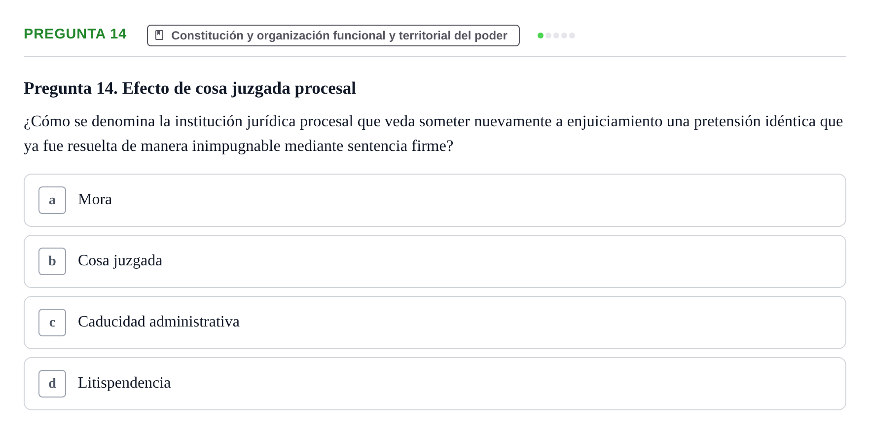 Enunciado: Pregunta 14