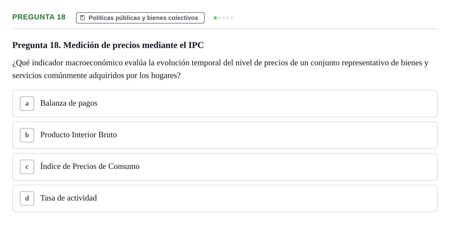 Enunciado: Pregunta 18