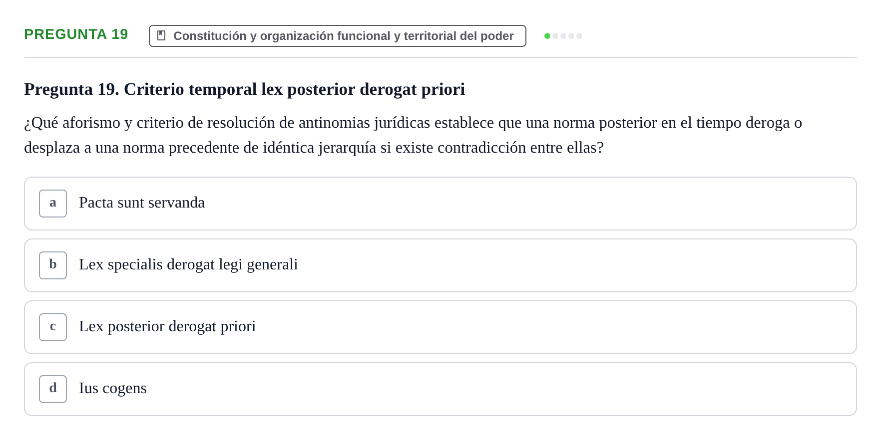 Enunciado: Pregunta 19