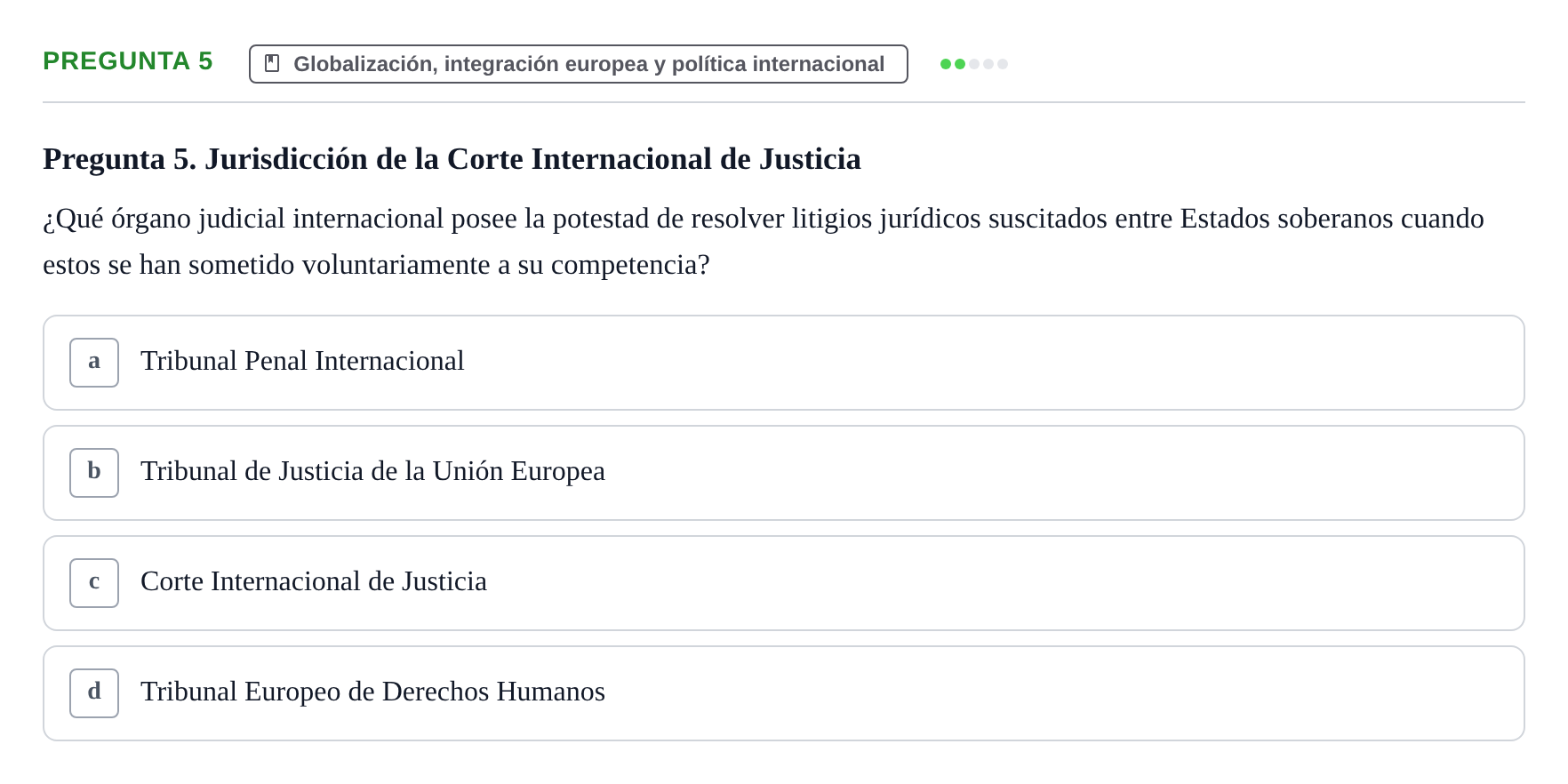 Enunciado: Pregunta 5