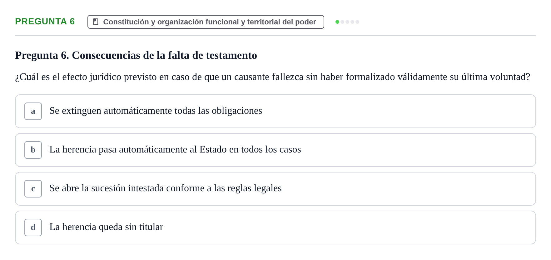 Enunciado: Pregunta 6