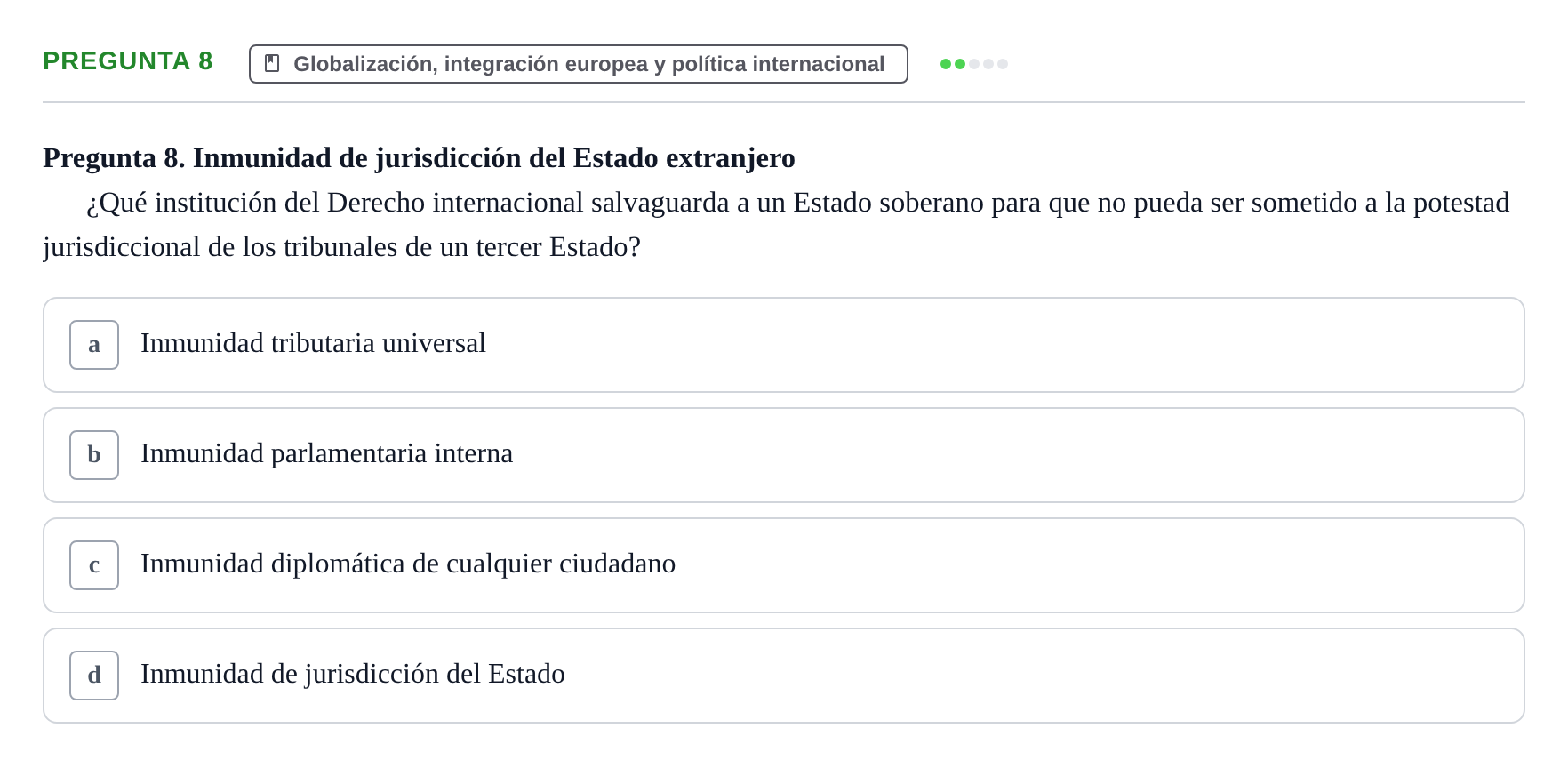 Enunciado: Pregunta 8