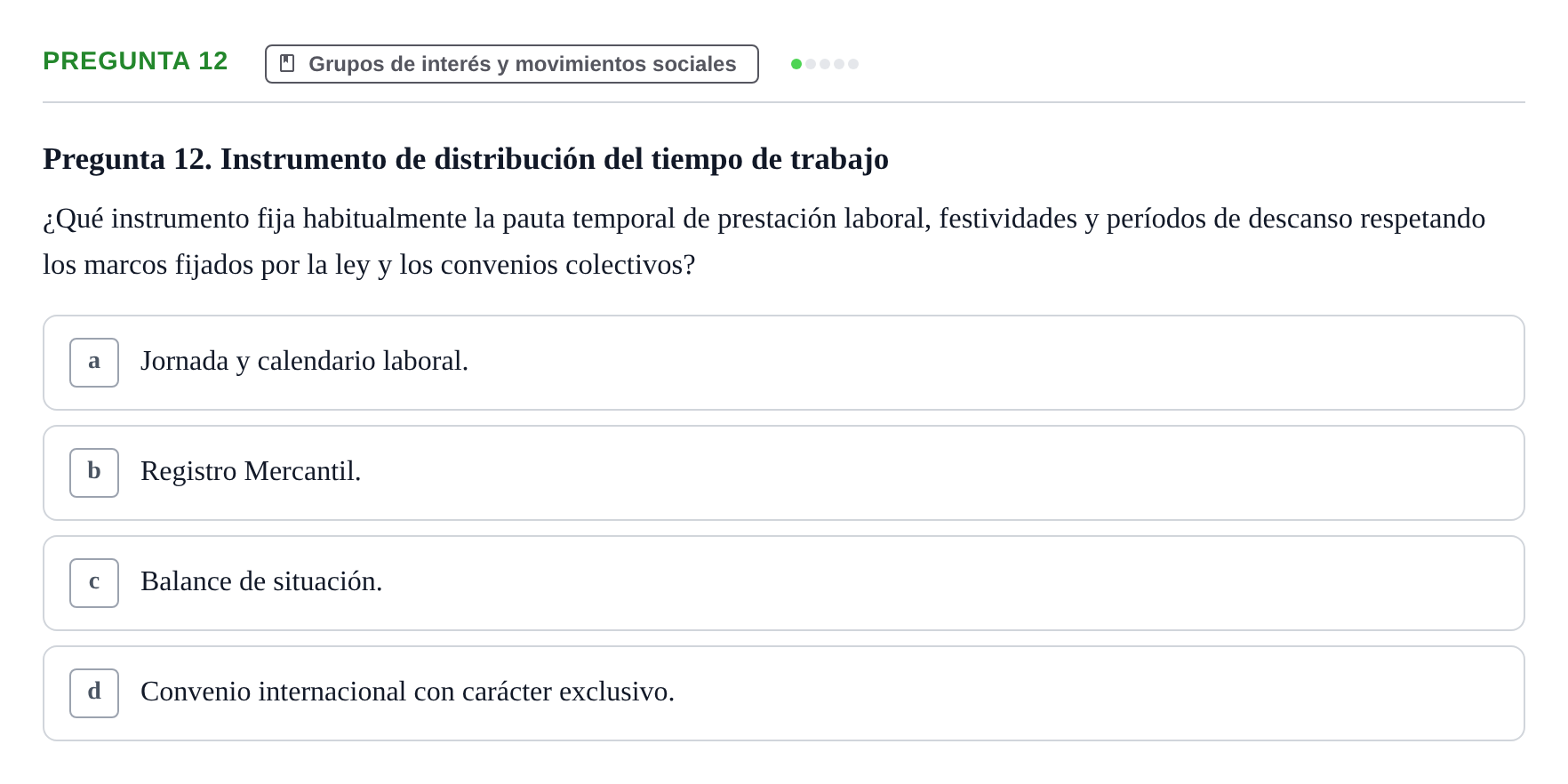 Enunciado: Pregunta 12