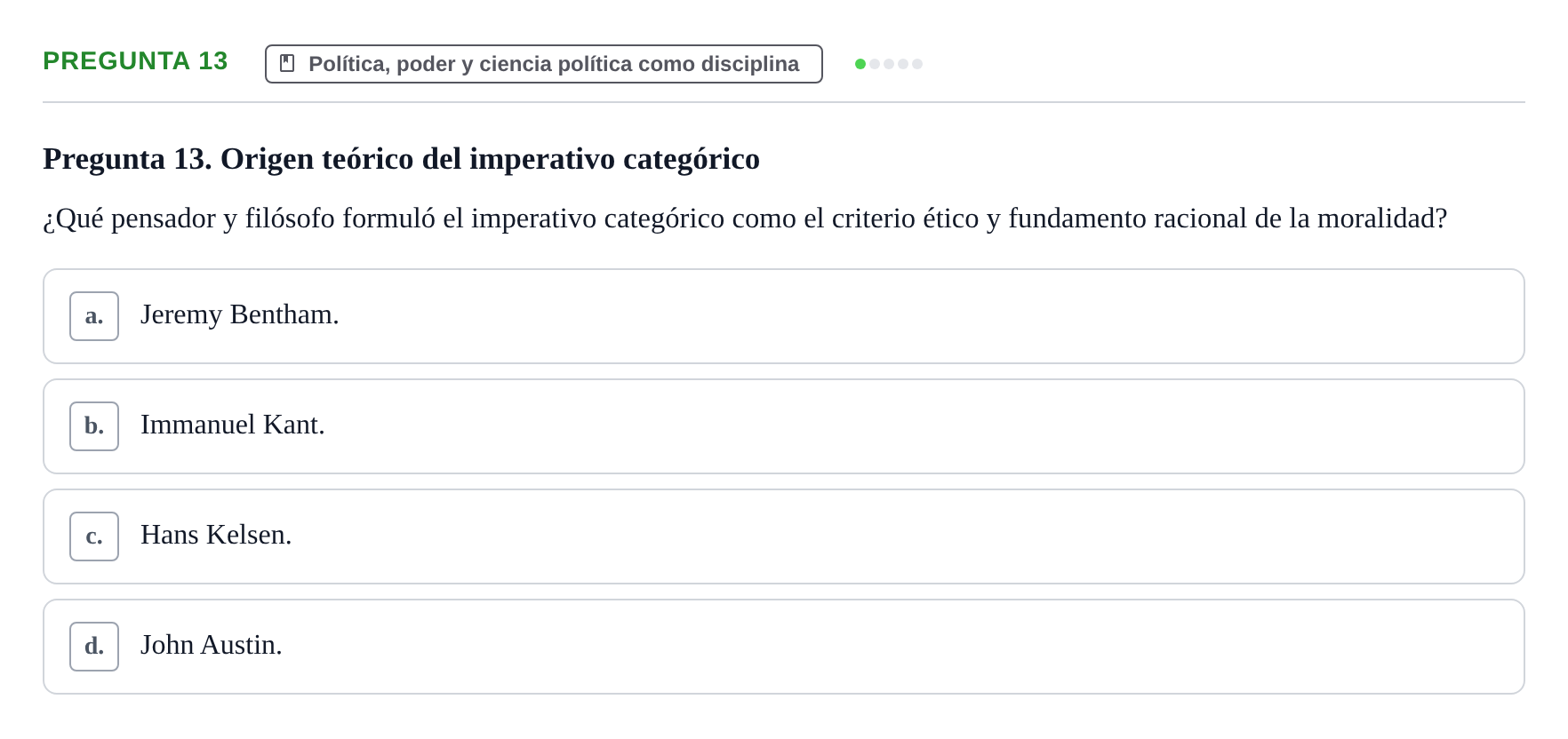 Enunciado: Pregunta 13