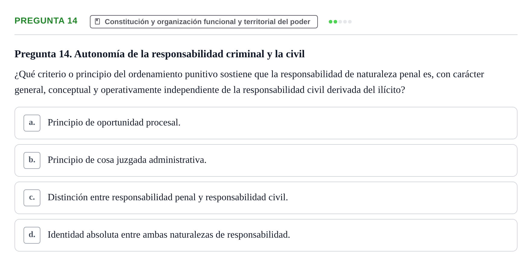 Enunciado: Pregunta 14