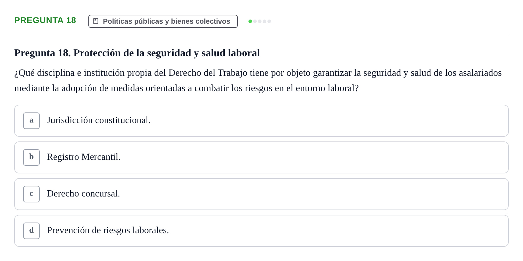Enunciado: Pregunta 18