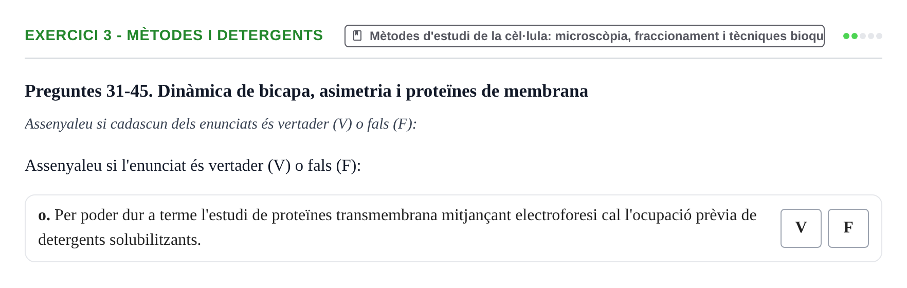 Enunciado: Ejercicio 3 - Mètodes i detergents · Biología Celular UB 2023