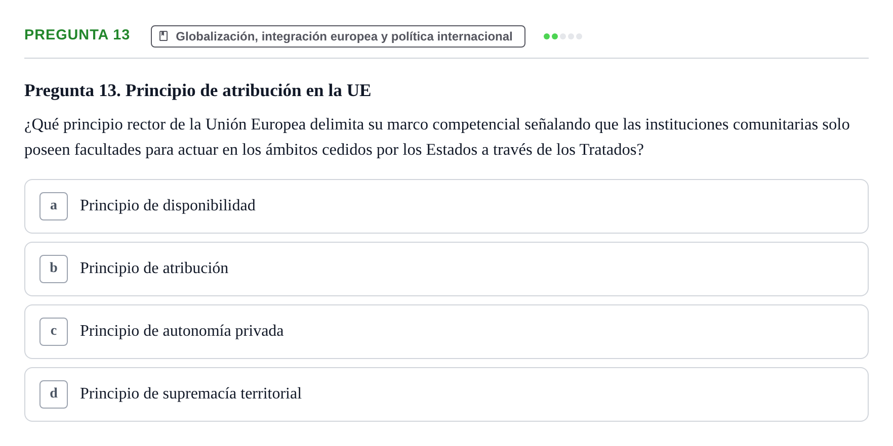 Enunciado: Pregunta 13