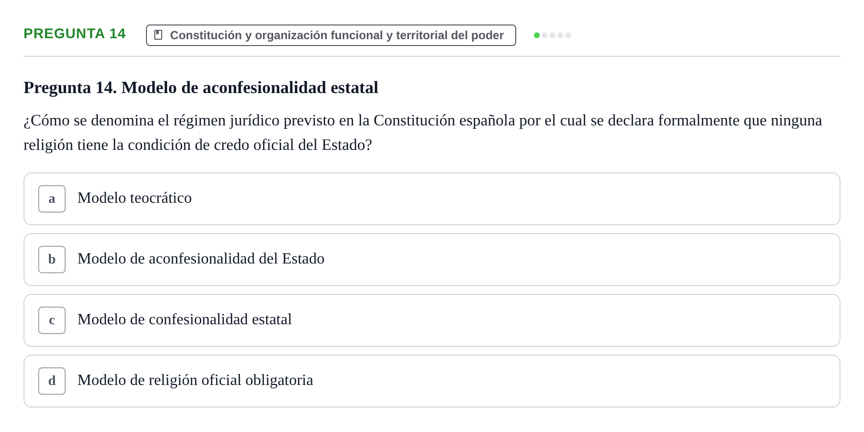 Enunciado: Pregunta 14