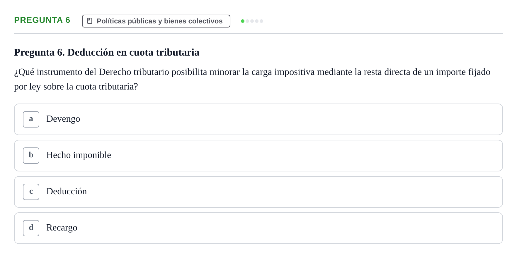 Enunciado: Pregunta 6