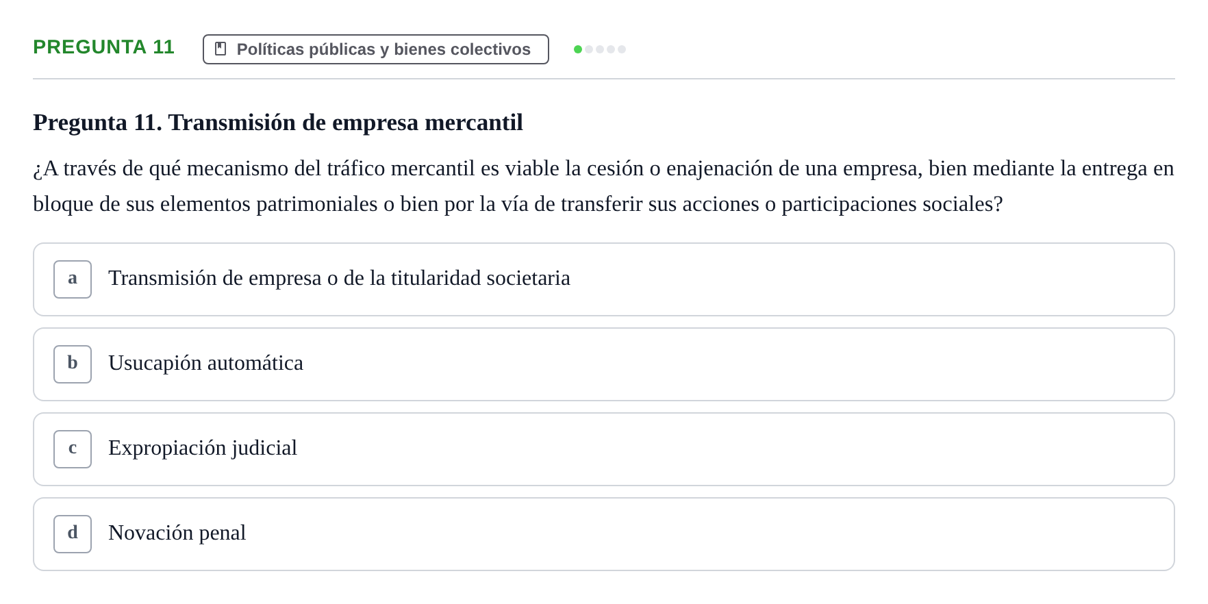 Enunciado: Pregunta 11