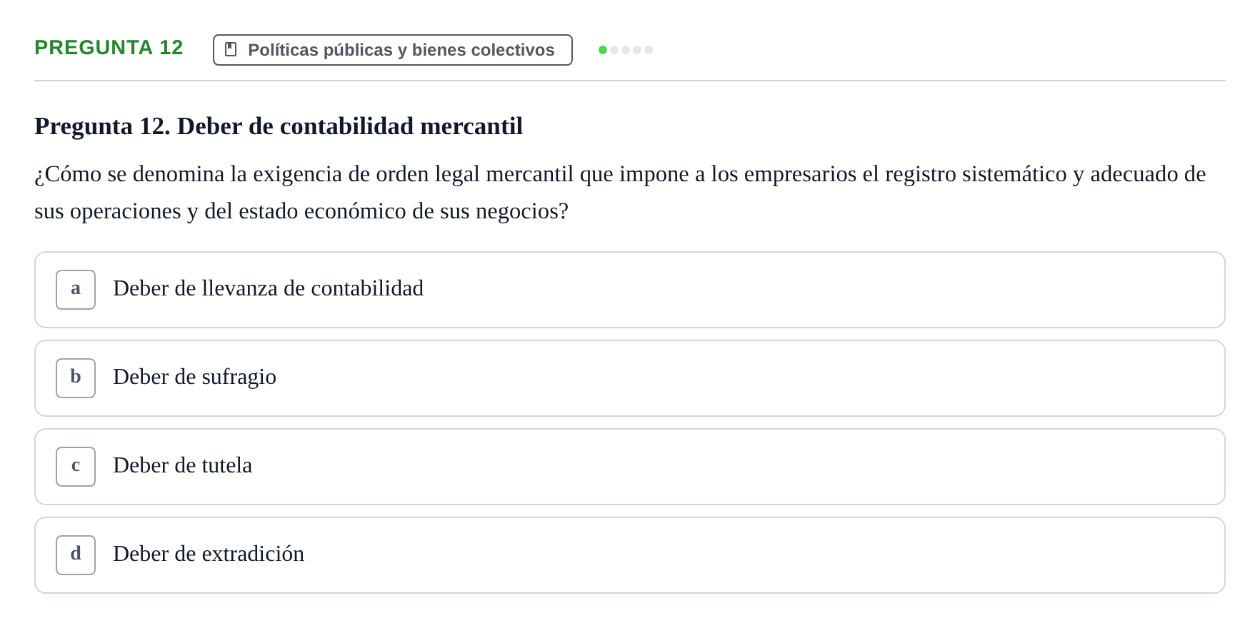 Enunciado: Pregunta 12