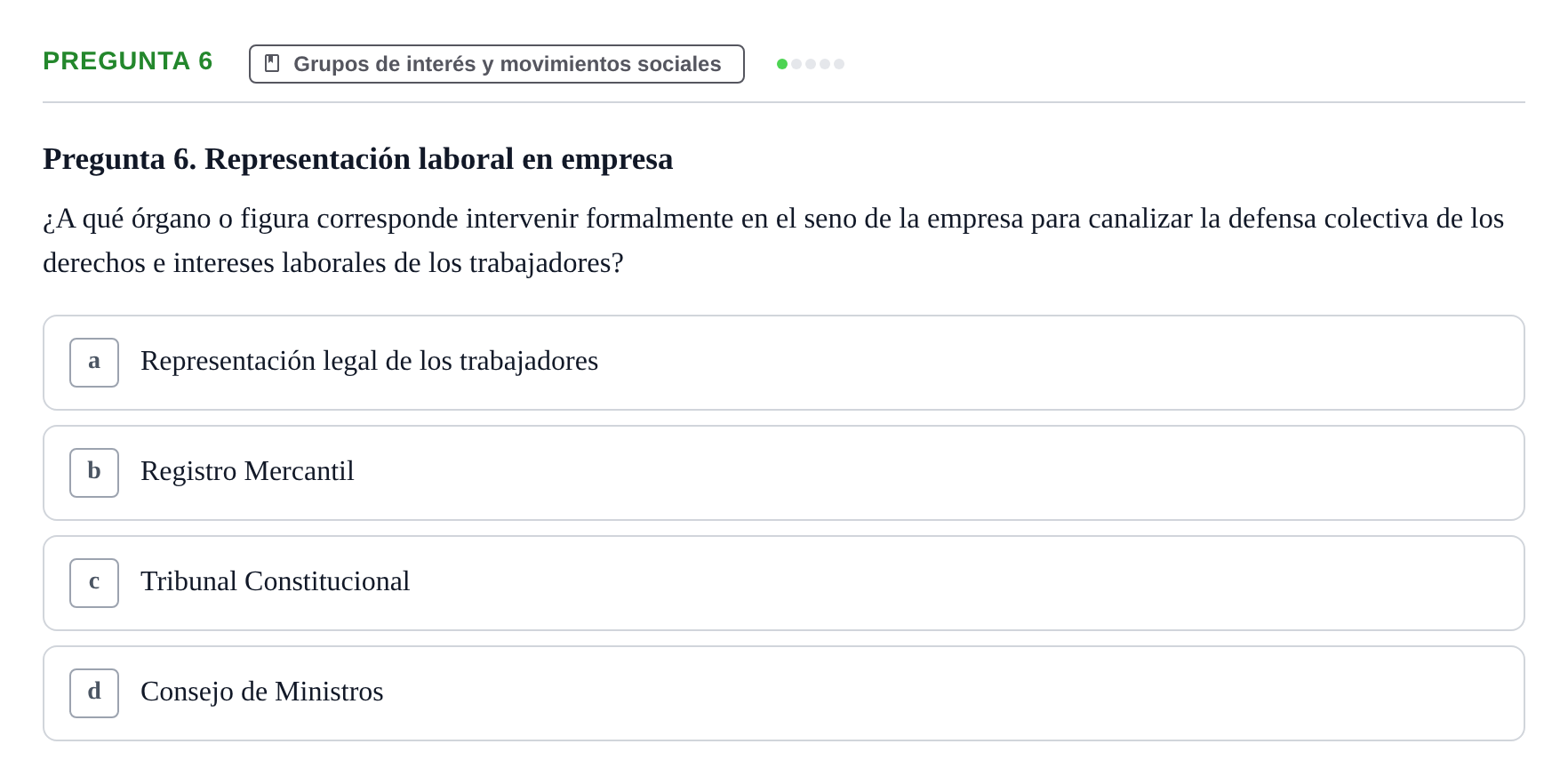 Enunciado: Pregunta 6