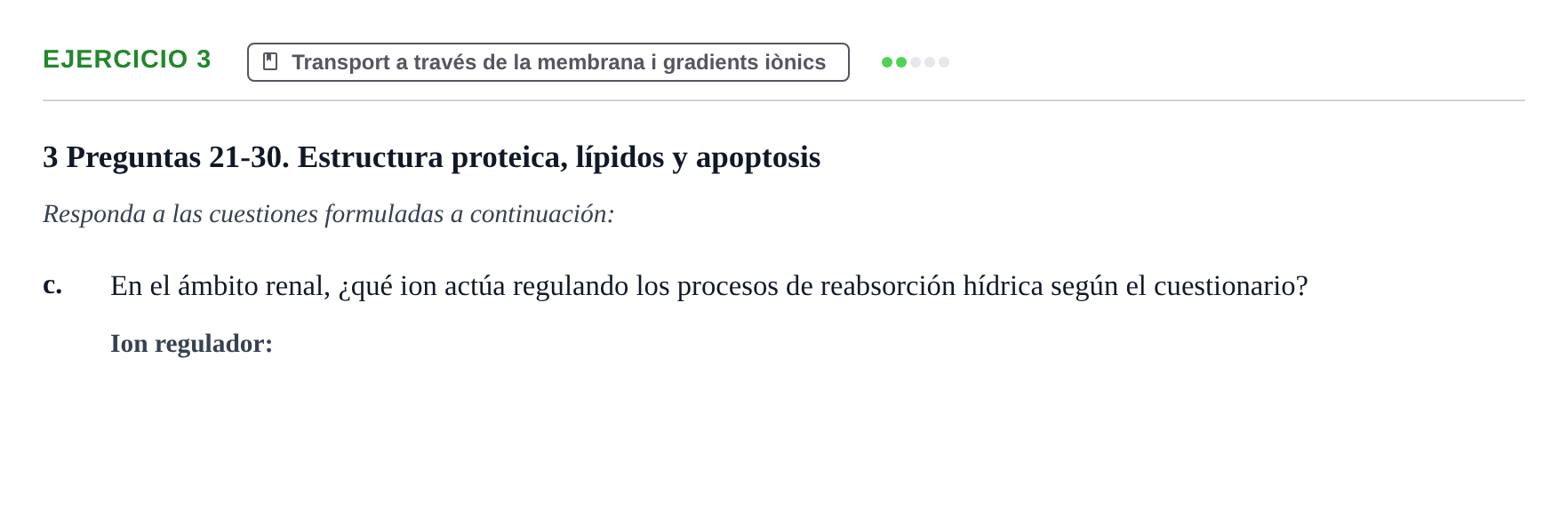Enunciado: Ejercicio 3 - Transport a través de la membrana i gradients… · Biología Celular UB 2018