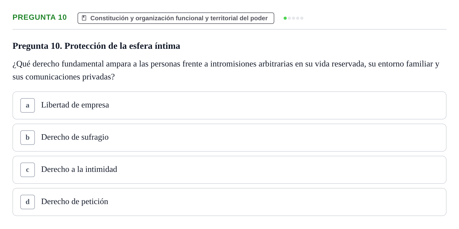 Enunciado: Pregunta 10