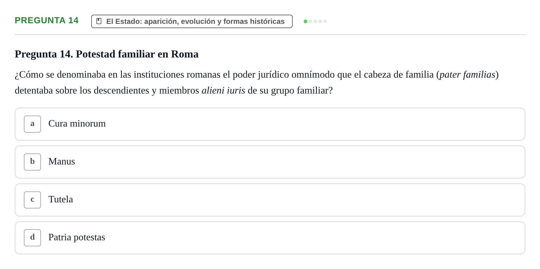 Enunciado: Pregunta 14