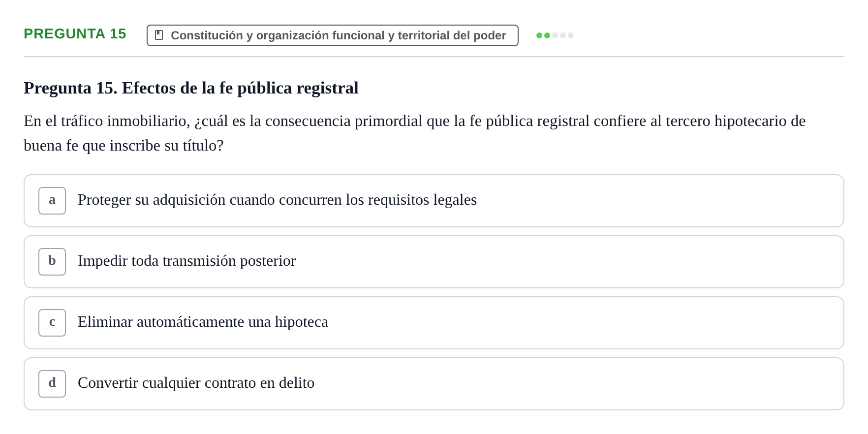 Enunciado: Pregunta 15