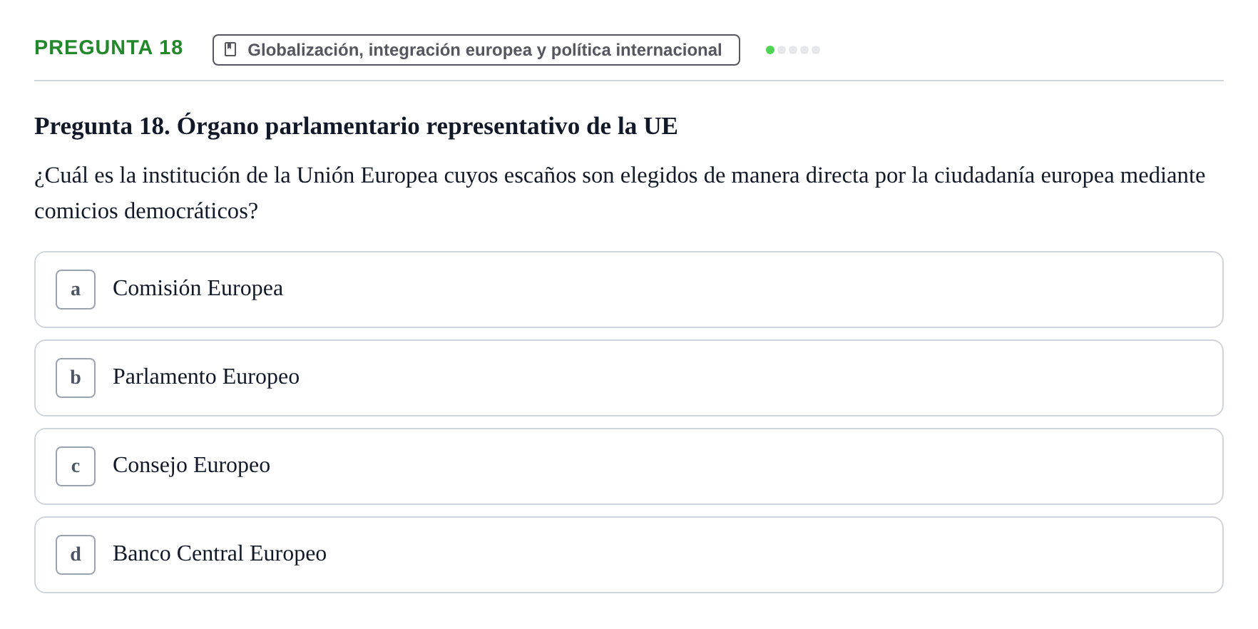 Enunciado: Pregunta 18