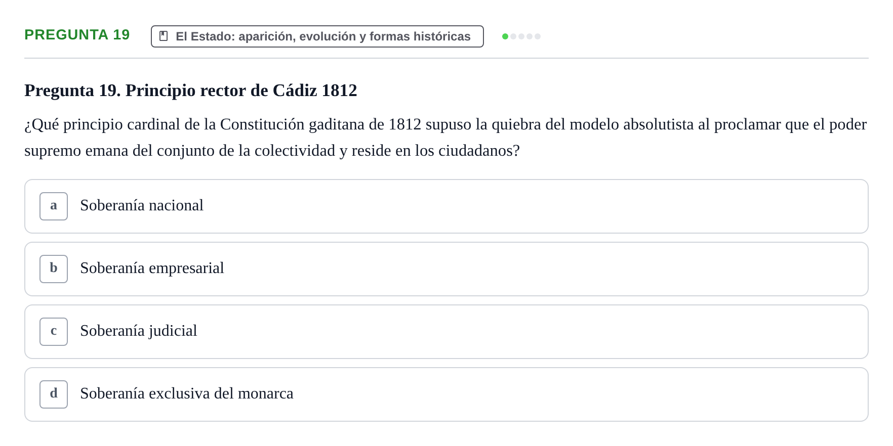 Enunciado: Pregunta 19