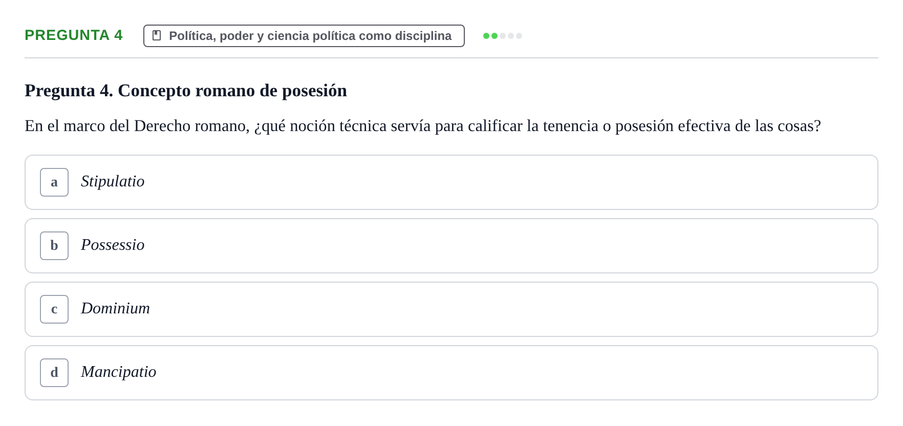 Enunciado: Pregunta 4