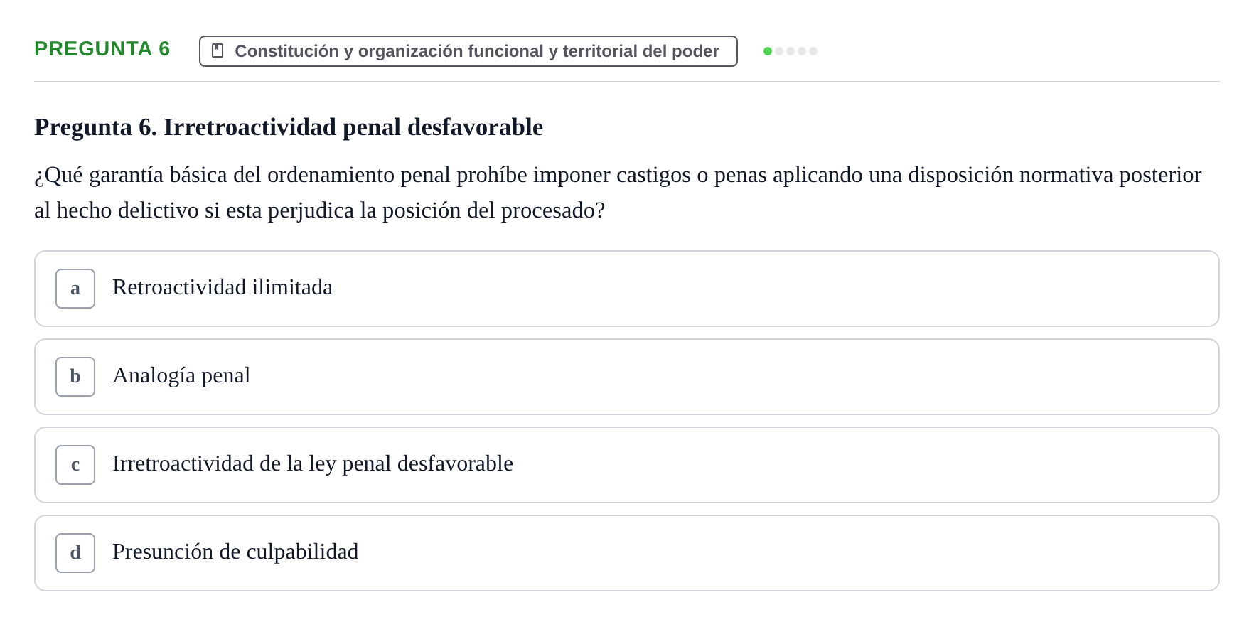 Enunciado: Pregunta 6