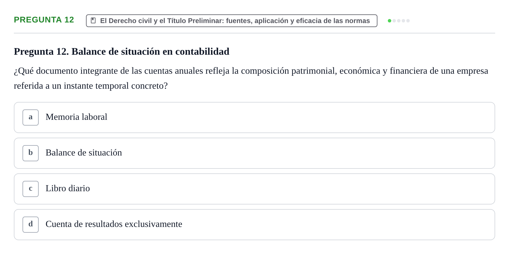 Enunciado: Pregunta 12