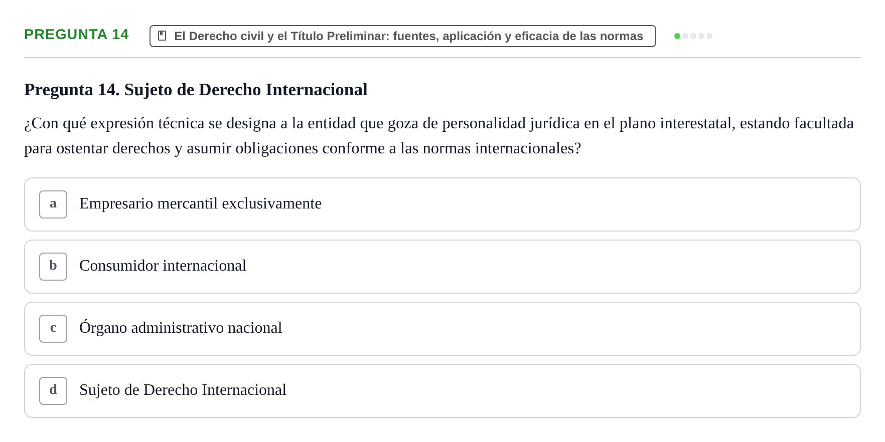 Enunciado: Pregunta 14