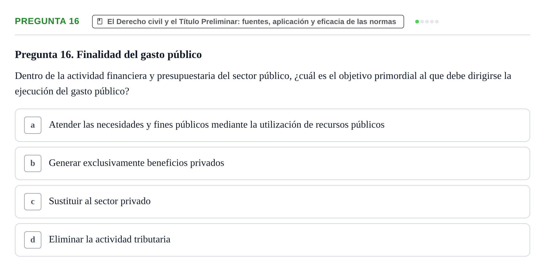Enunciado: Pregunta 16