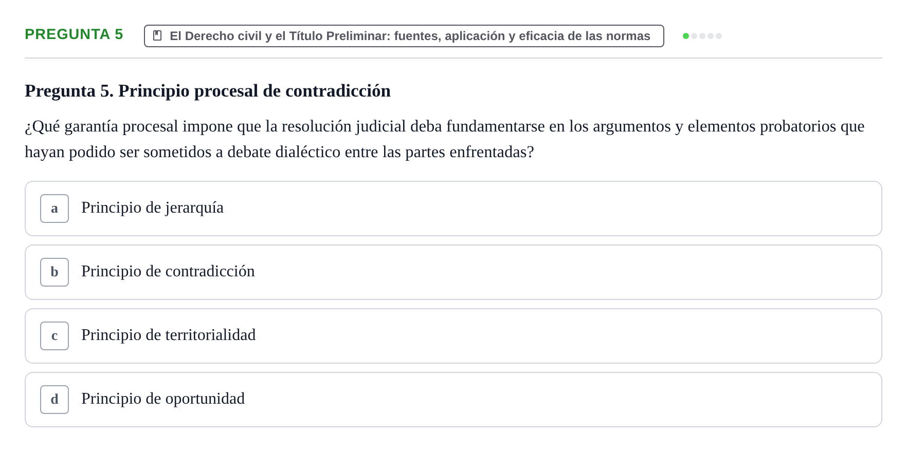 Enunciado: Pregunta 5