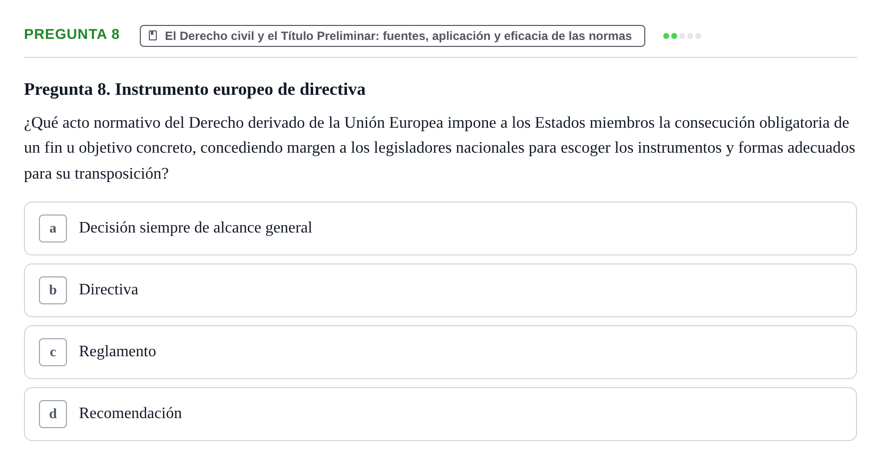 Enunciado: Pregunta 8