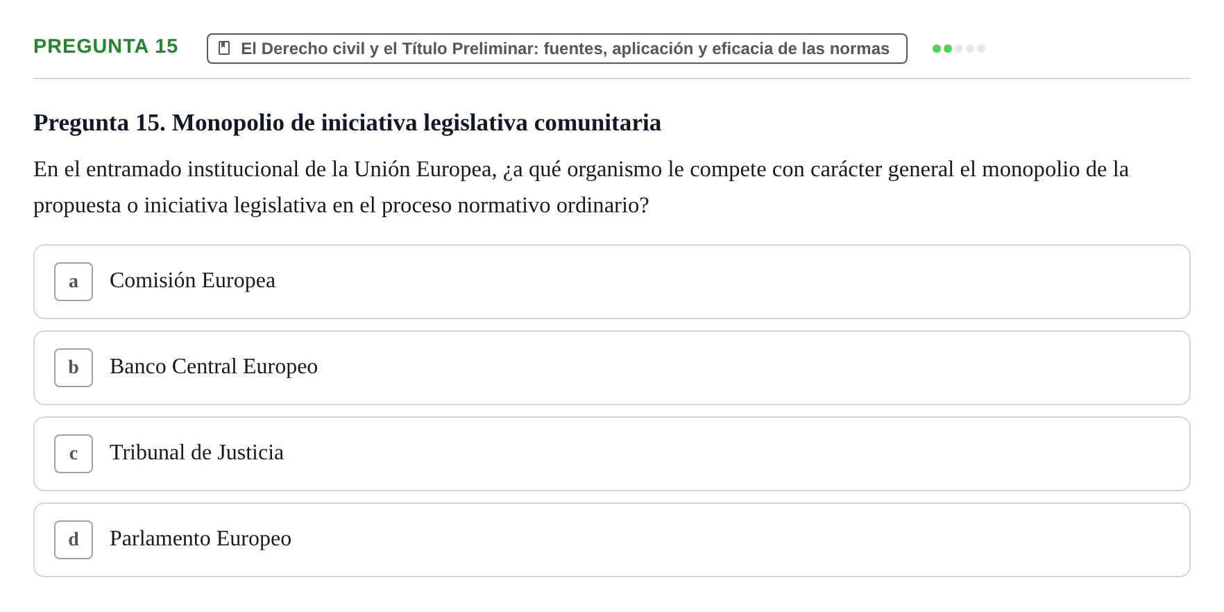 Enunciado: Pregunta 15