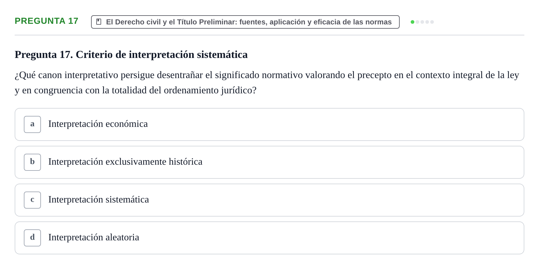 Enunciado: Pregunta 17