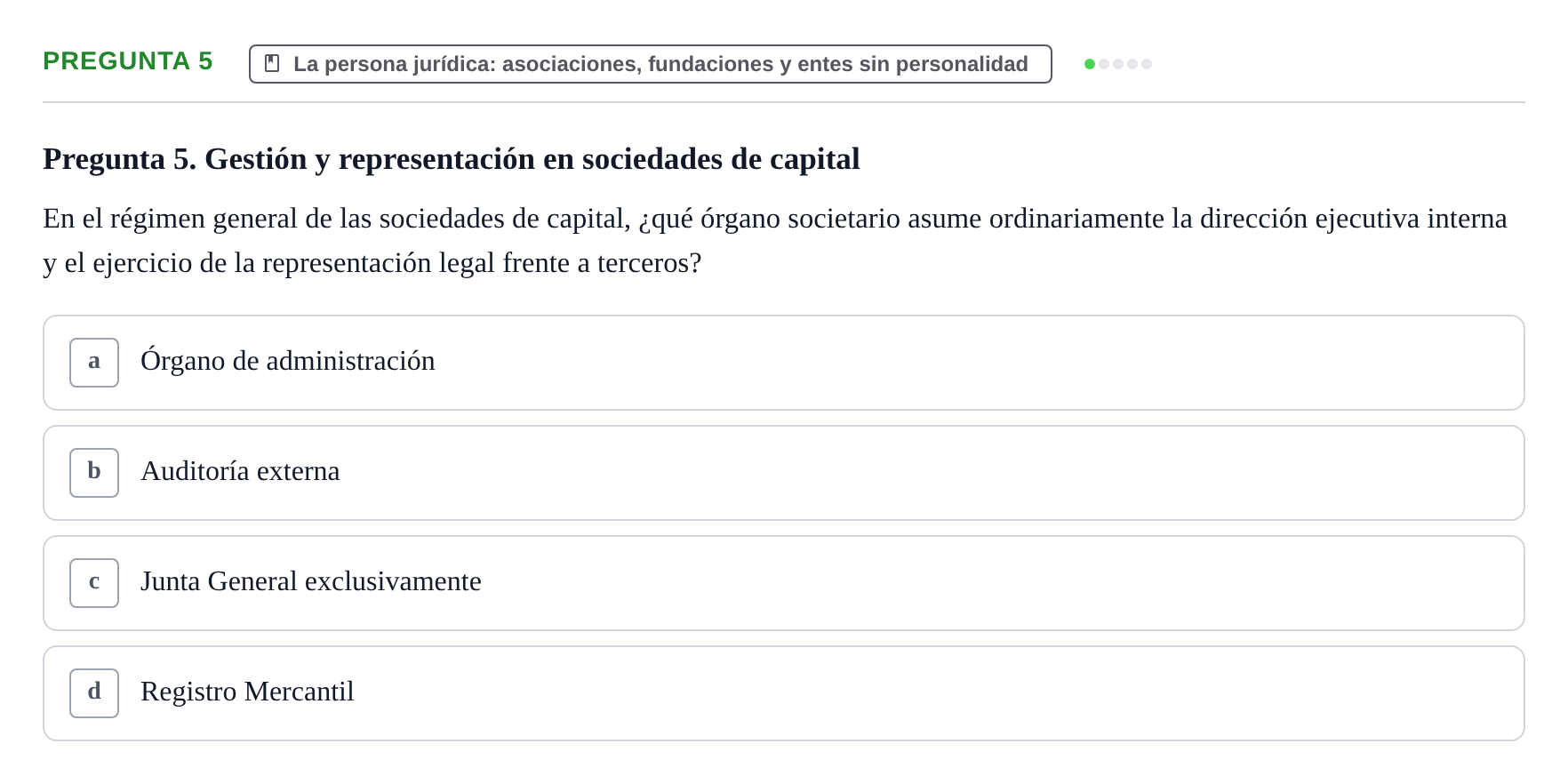 Enunciado: Pregunta 5