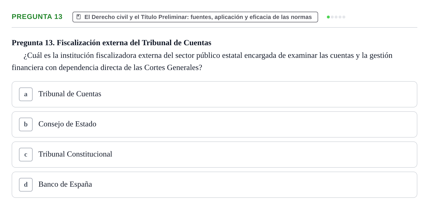 Enunciado: Pregunta 13