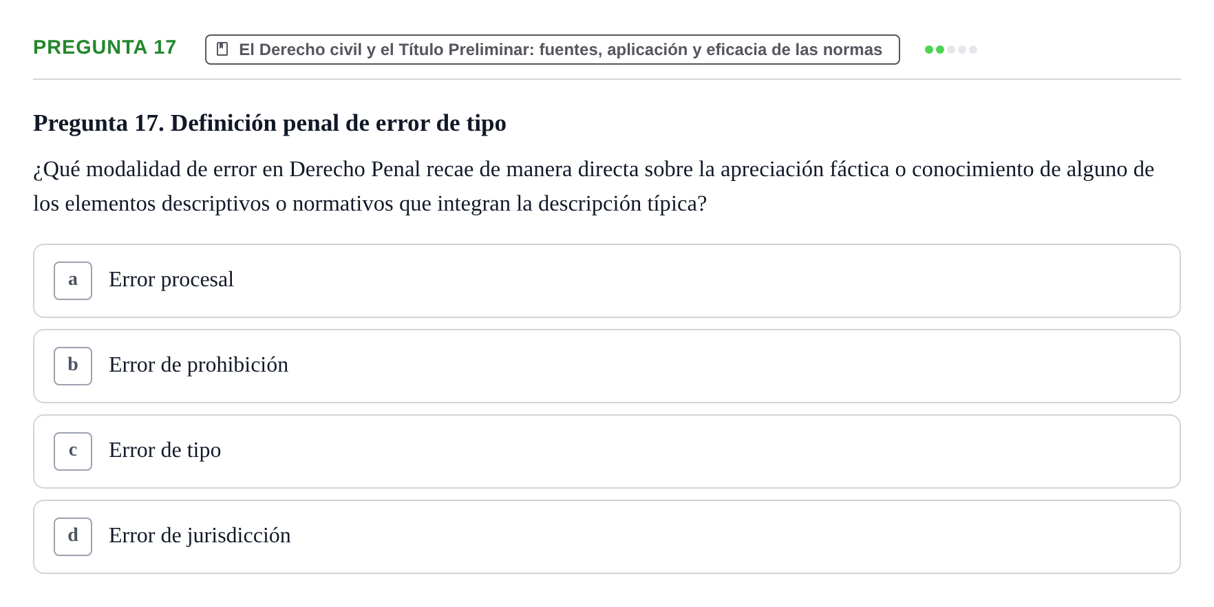 Enunciado: Pregunta 17